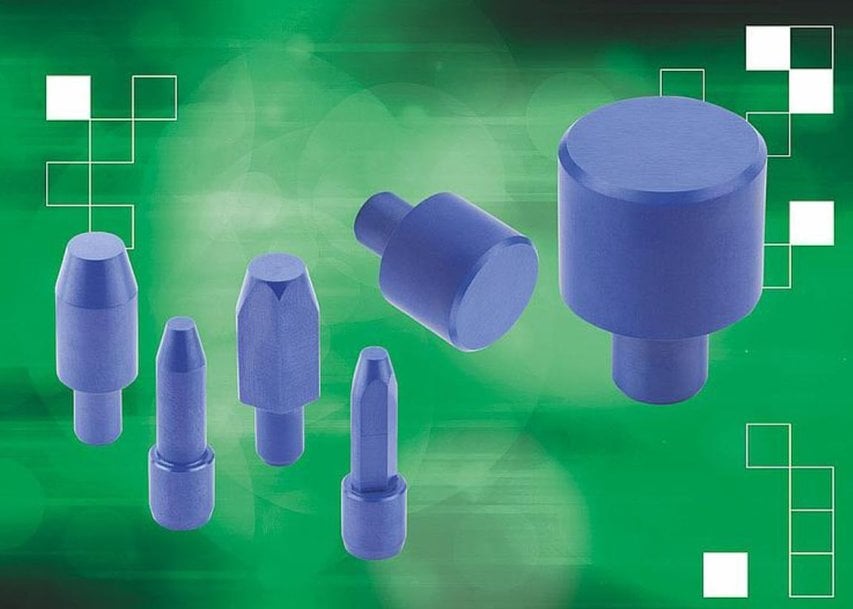 Locating pins made from extremely robust, high performance ceramic